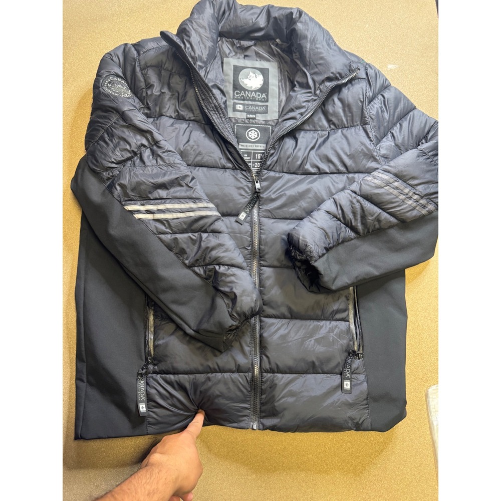 Canada Weather Gear Puffer Jacket Black Full Zip Insulated Warm Women XL $200‎